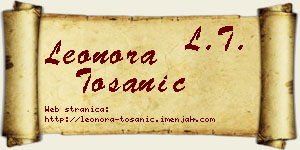 Leonora Tošanić vizit kartica